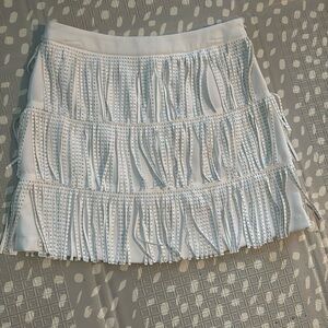White fringe skirt